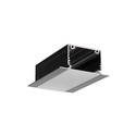 2m aluprofil PHIL RECESSED C10 - Sort lakeret, indbygget, LED skinne