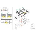 1m aluprofil VARIO30-06 ACDE-9/U9 - Anodiseret, indbygget, LED skinne