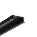 1m aluprofil VARIO30-06 ACDE-9/U9 - Sort anodiseret, indbygget, LED skinne