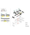 1m aluprofil VARIO30-06 ACDE-9/U9 - Hvid lakeret, indbygget, LED skinne