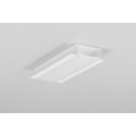 1m aluprofil VARIO30-06 ACDE-9/U9 - Hvid lakeret, indbygget, LED skinne