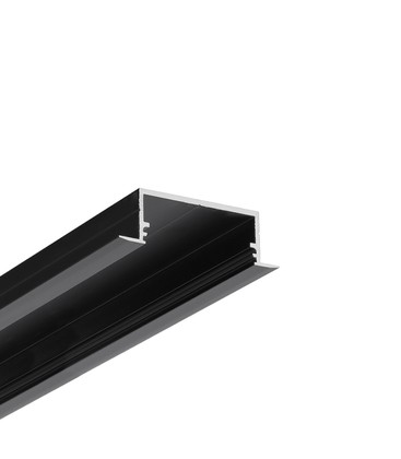 2m aluprofil VARIO30-06 ACDE-9/U9 - Sort anodiseret, indbygget, LED skinne 2m aluprofil VARIO30-06 ACDE-9/U9 - Sort anodiseret, indbygget, LED skinne