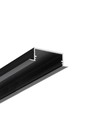 2m aluprofil VARIO30-06 ACDE-9/U9 - Sort anodiseret, indbygget, LED skinne