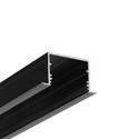 1m aluprofil VARIO30-07 ACDE-9/U9 - Sort anodiseret, indbygget, LED skinne