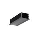 1m aluprofil VARIO30-07 ACDE-9/U9 - Sort anodiseret, indbygget, LED skinne