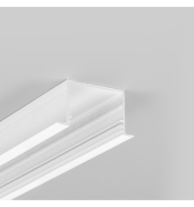 1m aluprofil VARIO30-07 ACDE-9/U9 - Hvid lakeret, indbygget, LED skinne