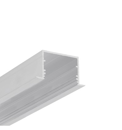 2m aluprofil VARIO30-07 ACDE-9/U9 - Ubehandlet aluminium, indbygget, LED skinne