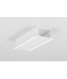 1m aluprofil VARIO30-07 ACDE-9/U9 - Hvid lakeret, indbygget, LED skinne
