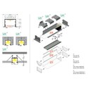 2m aluprofil VARIO30-07 ACDE-9/U9 - Sort anodiseret, indbygget, LED skinne