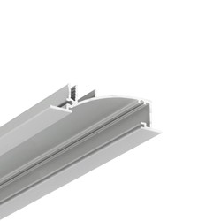 LED strip 1m aluprofil FLAT8 H/UX - Anodiseret, indbygget, LED skinne