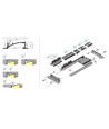 2m aluprofil FLAT8 H/UX - Ubehandlet aluminium, indbygget, LED skinne