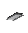 2m aluprofil FLAT8 H/UX - Sort anodiseret, indbygget, LED skinne