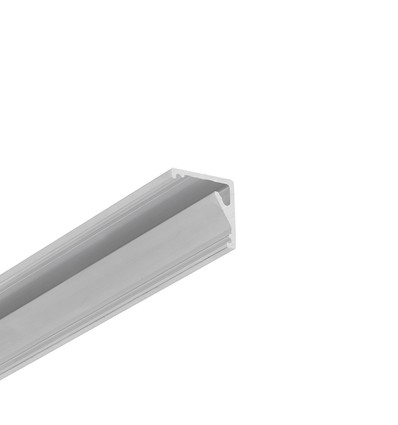 1m aluprofil CABI12 E - Ubehandlet aluminium, hjørne, LED skinne