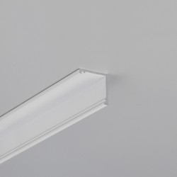 LED strip 1m aluprofil CABI12 DUO E - Hvid lakeret, hjørne, LED skinne