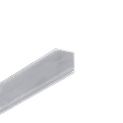 LED strip 2m aluprofil CABI12 DUO E - Ubehandlet aluminium, hjørne, LED skinne