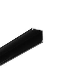 LED strip 2m aluprofil CABI12 DUO E - Sort anodiseret, hjørne, LED skinne