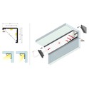 2m aluprofil CABI12 DUO E - Sort anodiseret, hjørne, LED skinne