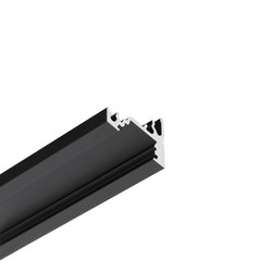 LED strip 2m aluprofil CORNER10 BC/UX - Sort anodiseret, hjørne, LED skinne