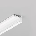2m aluprofil CORNER10 BC/UX - Hvid lakeret, hjørne, LED skinne