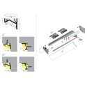 2m aluprofil CORNER12.V2 EF/U - Hvid lakeret, hjørne, LED skinne