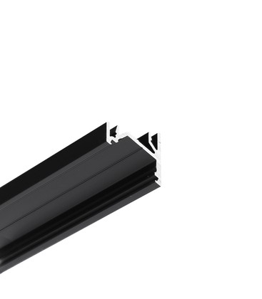 2m aluprofil CORNER12.V2 EF/U - Sort anodiseret, hjørne, LED skinne 2m aluprofil CORNER12.V2 EF/U - Sort anodiseret, hjørne, LED skinne