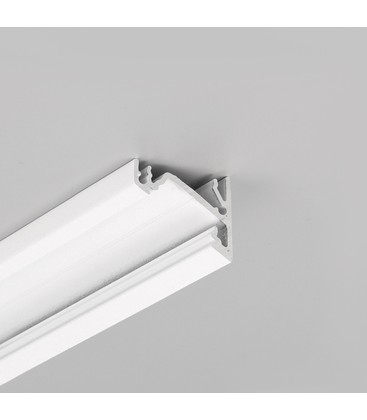 1m aluprofil CORNER14 EE7F/TY - Hvid lakeret, hjørne, LED skinne