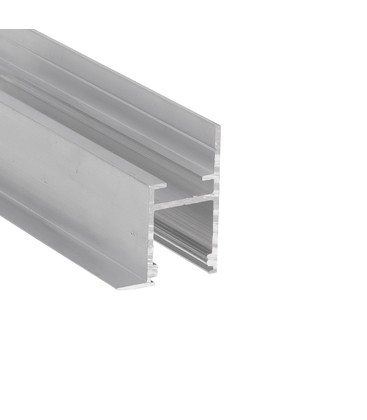 1m aluprofil FRAME14 BC/Q - Ubehandlet aluminium, indspartling, LED skinne