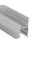 1m aluprofil FRAME14 BC/Q - Ubehandlet aluminium, indspartling, LED skinne
