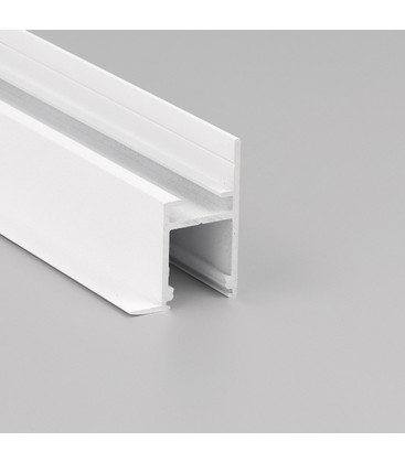 1m aluprofil FRAME14 BC/Q - Hvid lakeret, indspartling, LED skinne