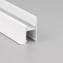 1m aluprofil FRAME14 BC/Q - Hvid lakeret, indspartling, LED skinne