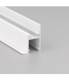 1m aluprofil FRAME14 BC/Q - Hvid lakeret, indspartling, LED skinne