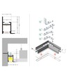 1m aluprofil FRAME14 BC/Q - Hvid lakeret, indspartling, LED skinne