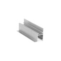 1m aluprofil FRAME14 BC/Q - Ubehandlet aluminium, indspartling, LED skinne