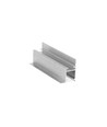 1m aluprofil FRAME14 BC/Q - Ubehandlet aluminium, indspartling, LED skinne