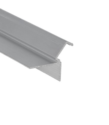 1m aluprofil GLOW12 DOWN A1C - Ubehandlet aluminium, indspartling, LED skinne