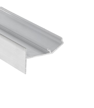 2m aluprofil GLOW12 UP A1C - Ubehandlet aluminium, indspartling, LED skinne