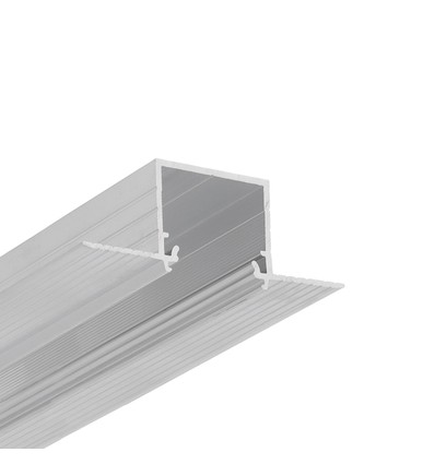 1m aluprofil LINEA-IN20 TRIMLESS EE7F - Ubehandlet aluminium, indspartling, LED skinne