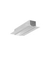 1m aluprofil LINEA-IN20 TRIMLESS EE7F - Ubehandlet aluminium, indspartling, LED skinne