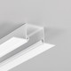 1m aluprofil LINEA-IN20 TRIMLESS EE7F - Hvid lakeret, indspartling, LED skinne