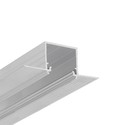 2m aluprofil LINEA-IN20 TRIMLESS EE7F - Ubehandlet aluminium, indspartling, LED skinne