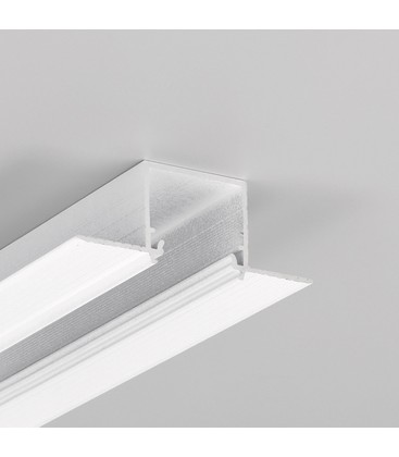 2m aluprofil LINEA-IN20 TRIMLESS EE7F - Hvid lakeret, indspartling, LED skinne