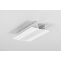 1m aluprofil LINEA-IN20 TRIMLESS EE7F - Hvid lakeret, indspartling, LED skinne