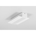 2m aluprofil LINEA-IN20 TRIMLESS EE7F - Hvid lakeret, indspartling, LED skinne