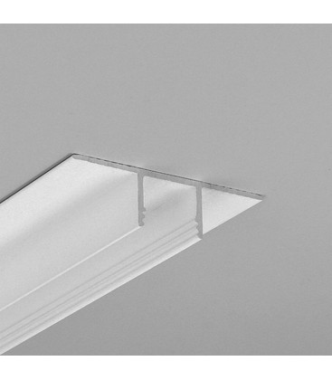 2m aluprofil PLANE14 IN BC3 - Hvid lakeret, indspartling, LED skinne