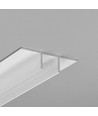 2m aluprofil PLANE14 IN BC3 - Hvid lakeret, indspartling, LED skinne