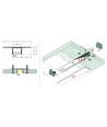 2m aluprofil PLANE14 IN BC3 - Hvid lakeret, indspartling, LED skinne