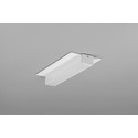 2m aluprofil PLANE14 IN BC3 - Hvid lakeret, indspartling, LED skinne