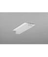 2m aluprofil PLANE14 IN BC3 - Hvid lakeret, indspartling, LED skinne
