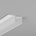 2m aluprofil PLANE14 SIDE BC3 - Hvid lakeret, indspartling, LED skinne
