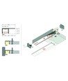 2m aluprofil PLANE14 SIDE BC3 - Hvid lakeret, indspartling, LED skinne